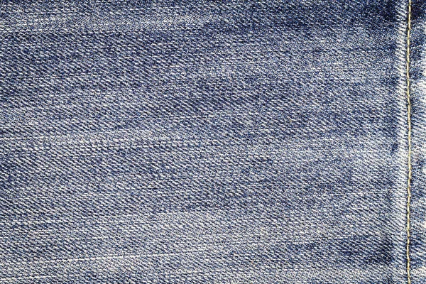 Světle Modrá Džínová Textura Denim Tkaniny Pozadí Švu — Stock fotografie