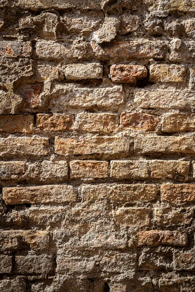 Velho Tijolo Gesso Parede Textura Fundo Superfície Parede Angustiada Pintada — Fotografia de Stock