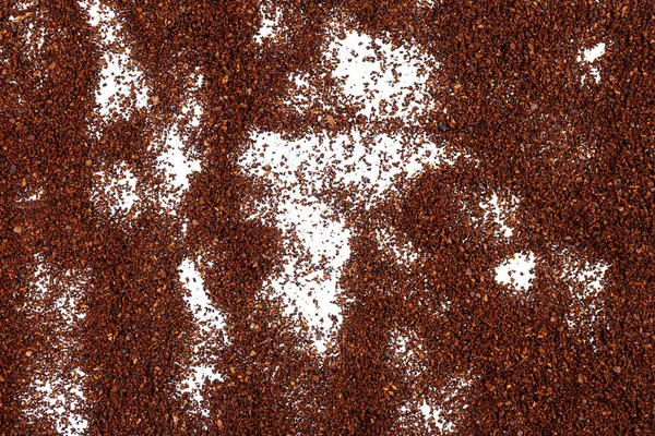 Pile Fresh Ground Coffee Isolated White Background — Stock Photo, Image