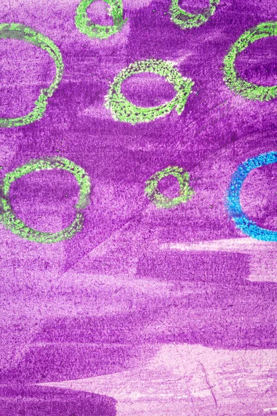 抽象的な紫色の水彩の質感の背景にいくつかの手描きの円 手描き水彩画背景 — ストック写真