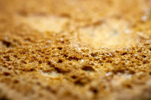 Extreme Macro Gingerbread Cookie Selective Focus Shallow Depth Field — Stock Photo, Image