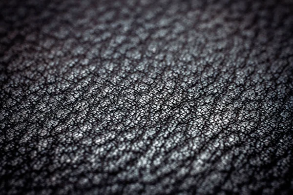 Extreme Nahaufnahme Eines Ledernen Flachen Feldes Makro Für Schwarzes Leder — Stockfoto