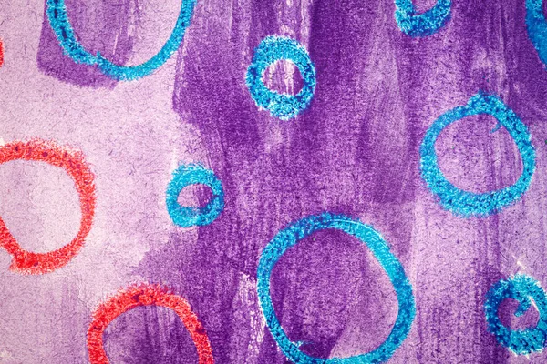 Abstrait Fond Texture Aquarelle Pourpre Avec Quelques Cercles Peints Main — Photo