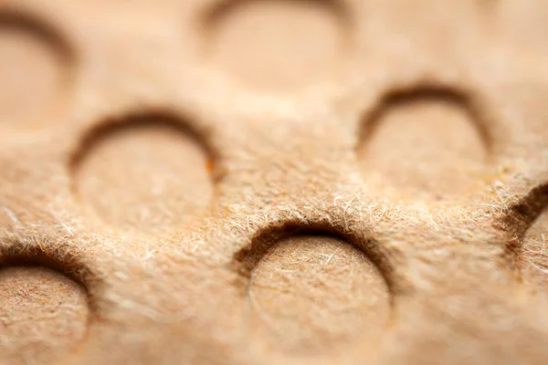 Extreme Macro Embossed Brown Paper Selective Focus Shallow Depth Field — Stock Photo, Image