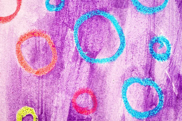 Abstraktes Lila Aquarell Textur Hintergrund Mit Einigen Handgemalten Kreisen Handgemalter — Stockfoto