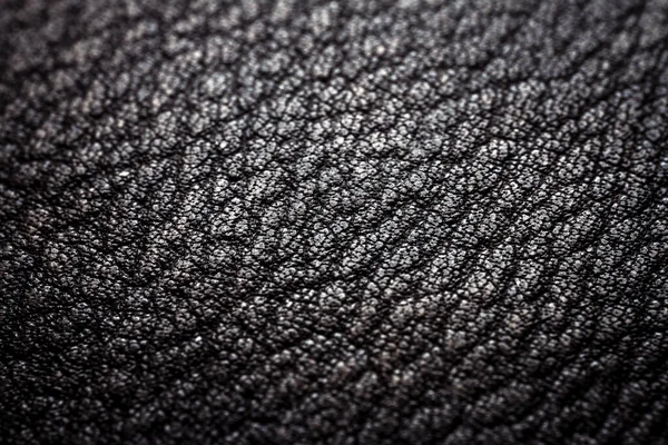 Extreme Nahaufnahme Eines Ledernen Flachen Feldes Makro Für Schwarzes Leder — Stockfoto