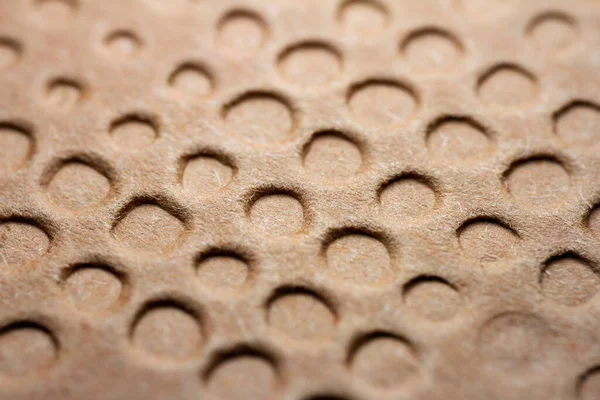 Extreme Macro Embossed Brown Paper Selective Focus Shallow Depth Field — Stock Photo, Image