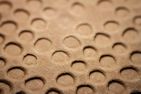 Kabartmalı Kahverengi Kağıdın Aşırı Makrosu Seçici Odak Yüzeysel Alan Derinliği — Stok fotoğraf
