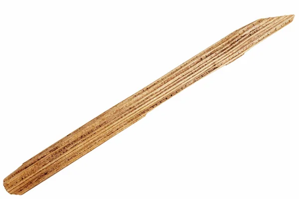 Kawałek Drewna Dryfującego Izolowany Białym Tle — Zdjęcie stockowe