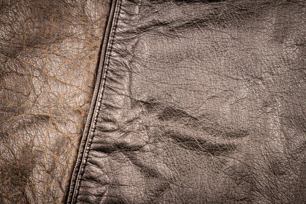 Vera Pelle Marrone Texture Sfondo Astratto Vintage Naturale Pelle Mucca — Foto Stock