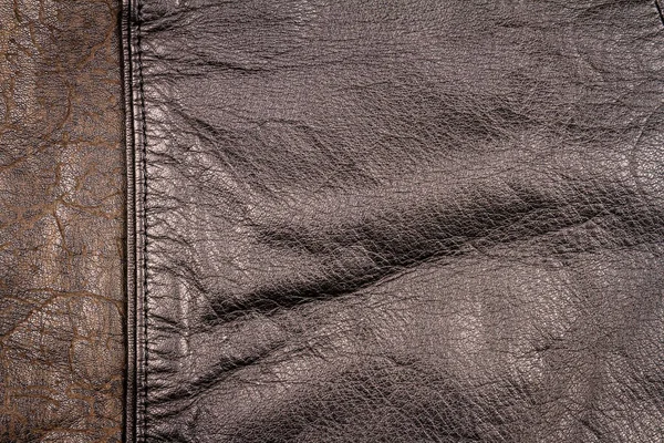 Echtes Braunes Leder Textur Hintergrund Abstrakte Vintage Natürliche Kuhhaut Hintergrund — Stockfoto