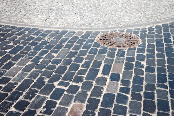 Vecchi Blocchi Pietra Sulla Passerella Sfondo Astratto Architettura — Foto Stock