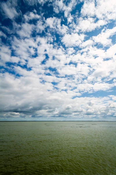 Kursiu Marios Céu Azul Com Nuvens Lituânia — Fotografia de Stock