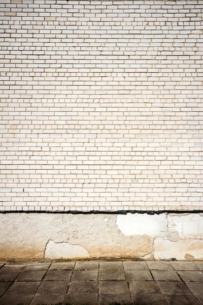 Mur en brique blanche — Photo