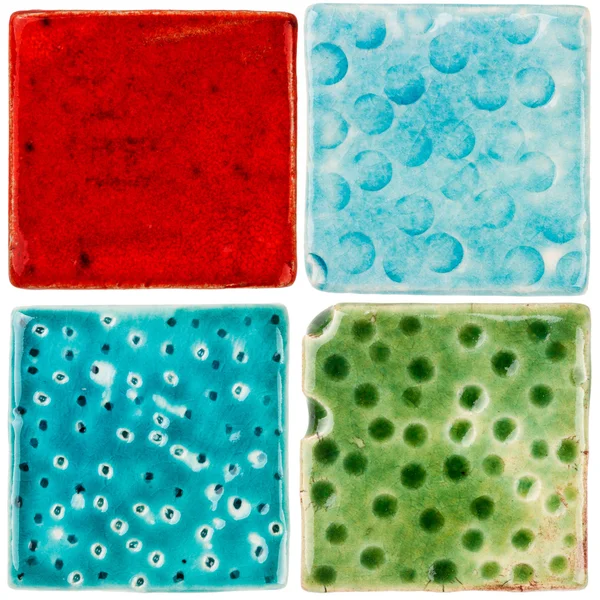 Handmade ceramic tiles — Stock Photo, Image