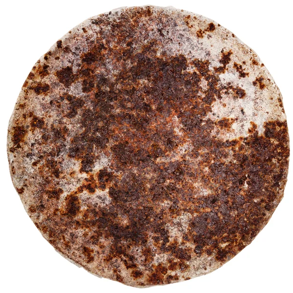 Rusty round metal plate — Stock Photo, Image