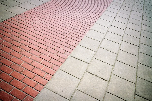 Bicycle road and a sidewalk — Stock Photo, Image