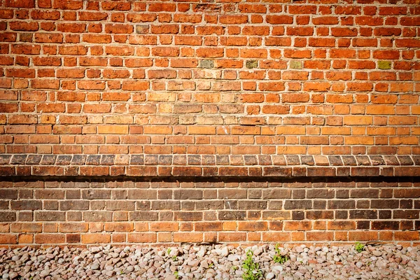 Röd tegel vägg bakgrund — Stockfoto