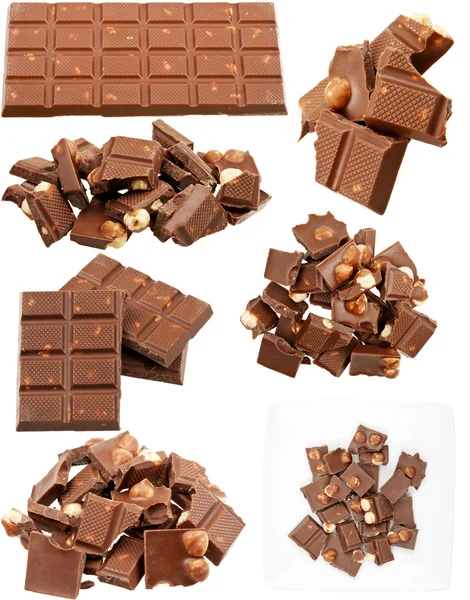 Milk chocolate collection — Stock Photo, Image