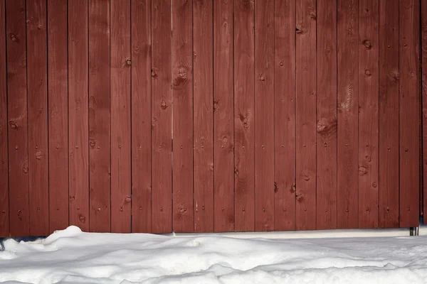 Çit ve kar — Stok fotoğraf