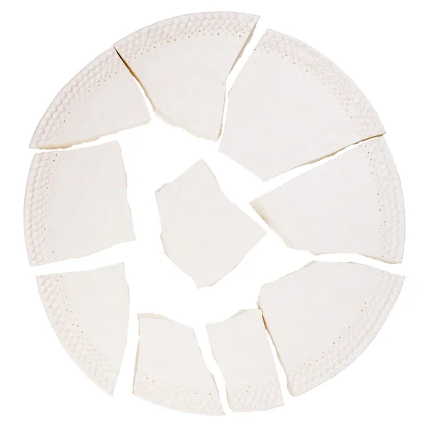 Zerbrochene Keramikplatte — Stockfoto