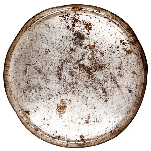 Rusty round metal plate — Stock Photo, Image