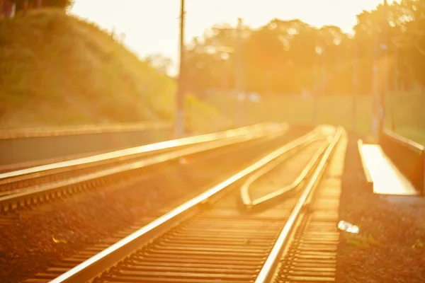 De focused railroad track — Stock Photo, Image