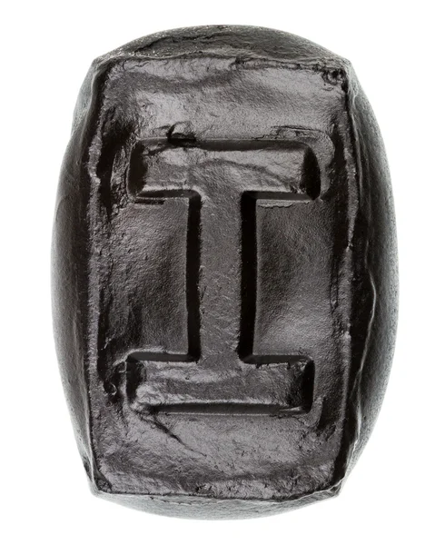 Handgjorda keramiska bokstaven I — Stockfoto