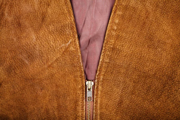 Fragment of suede vest — Stock Photo, Image