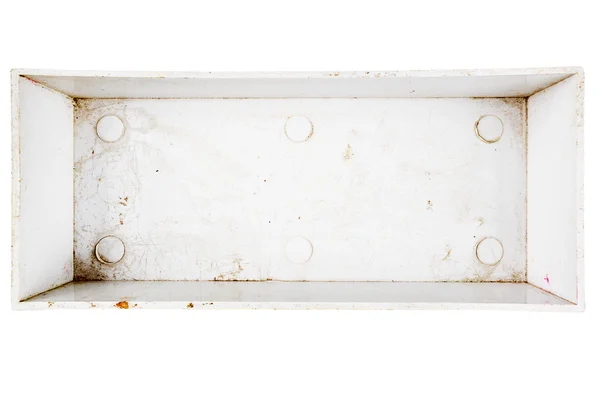 Vista superior da caixa de plástico — Fotografia de Stock
