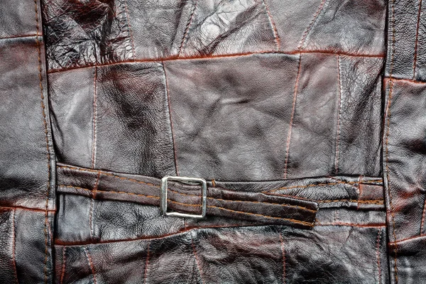 Leather patchwork fabric background — Stock Photo, Image