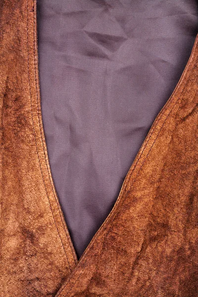 Fragment of suede vest — Stock Photo, Image