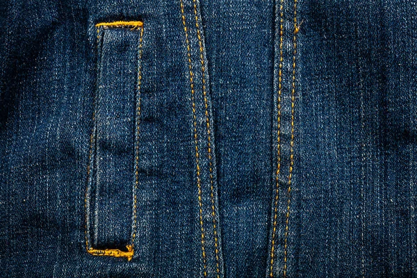 Jeans texture with pocket — Stock Photo, Image