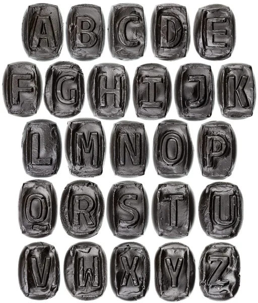 Letras de cerâmica artesanal alfabeto — Fotografia de Stock