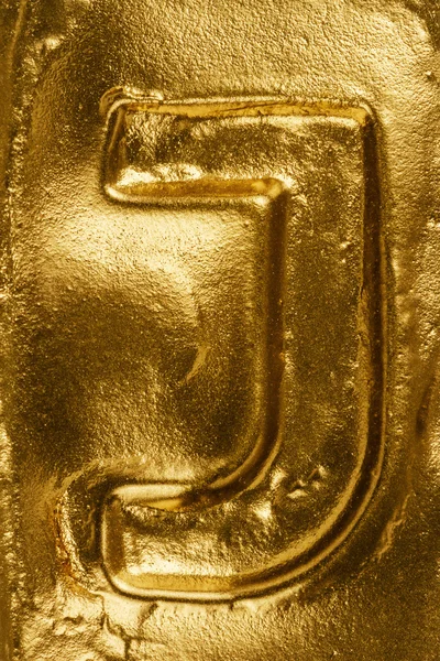 Golden letter J — Stock Photo, Image