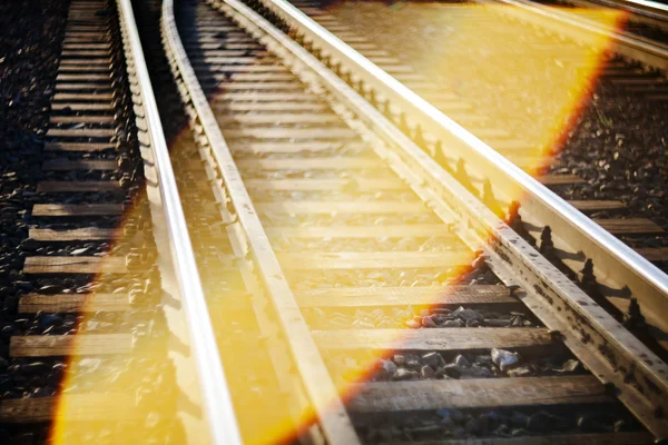 De focused railroad track — Stock Photo, Image