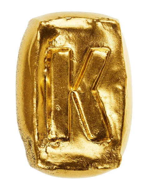 Handgjorda keramiska bokstaven K — Stockfoto