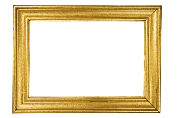 Wooden frame painted with gold — Stock Photo, Image