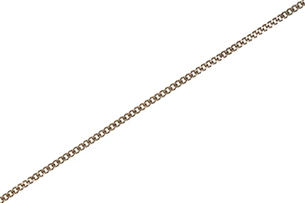 Srebrny łańcuszek pozłacane detal — Zdjęcie stockowe