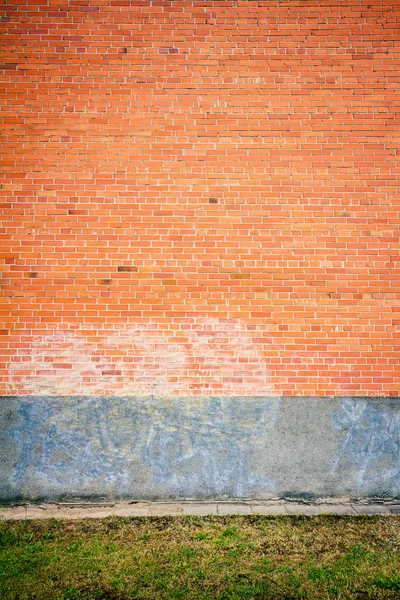 Vermelho parede de tijolo fundo — Fotografia de Stock