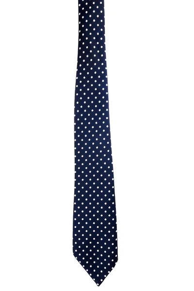 Donker blauw gestippelde stropdas — Stockfoto