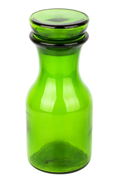 Botella química de vidrio verde — Foto de Stock