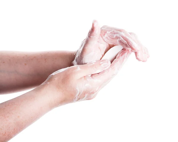 Washing female hands — Stock Photo, Image