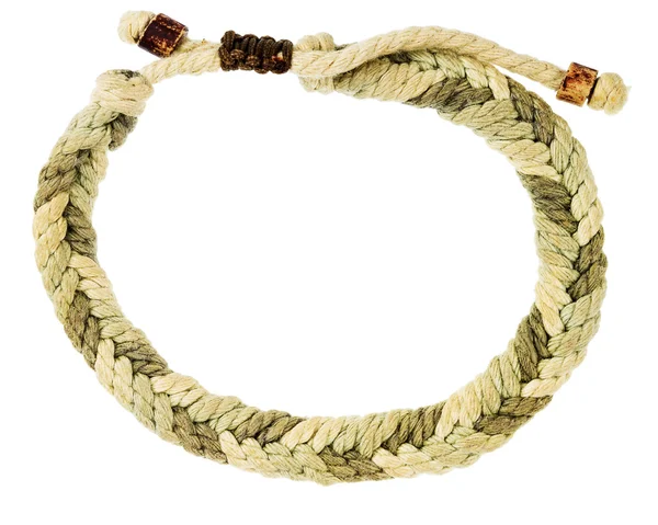 Pletená lana náramek — Stock fotografie