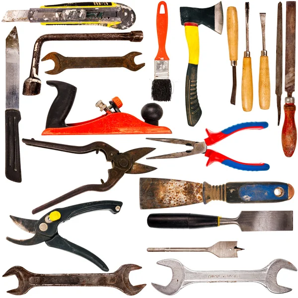 Big size collection of various used tools — Stock Photo, Image