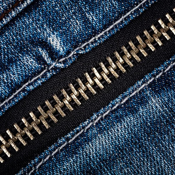 Cremallera en jeans — Foto de Stock