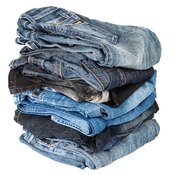 Stapel van jeans — Stockfoto