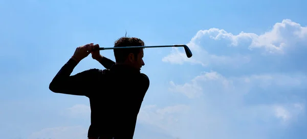 Golfista Sul Campo Golf Professionale Golfista Con Mazza Golf Che — Foto Stock