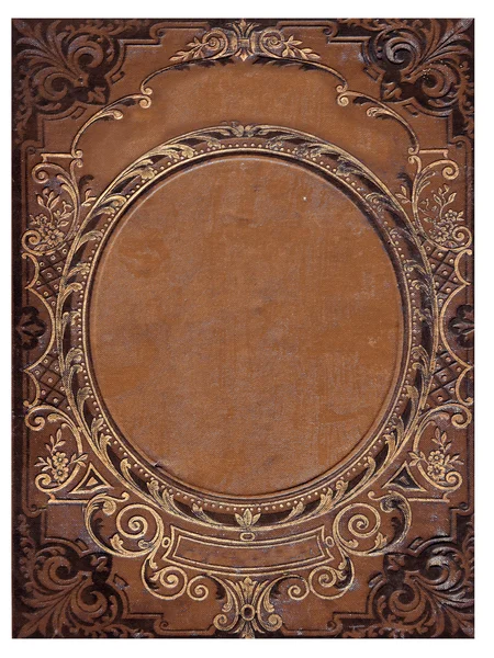 Capa de livro marrom velho isolado — Fotografia de Stock