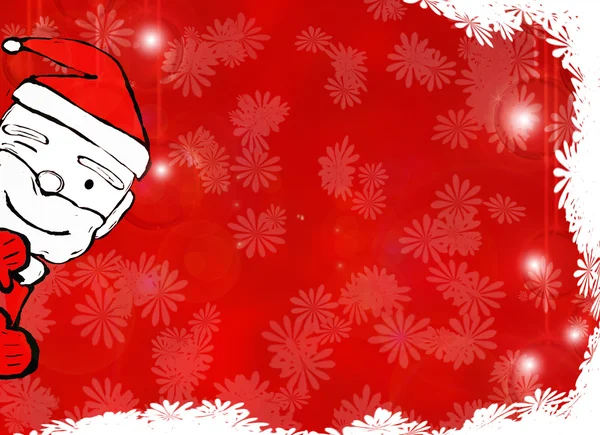 Weihnachtsmann Weihnachtskarte digitale Illustration — Stockfoto